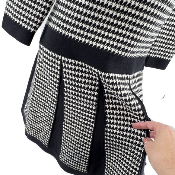 Lauren Ralph Lauren Houndstooth Dress  Size L  Classic Elegance in Cotton Blend - Picture 4 of 12